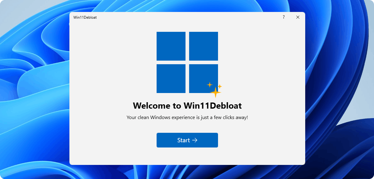 Win11Debloat Menu