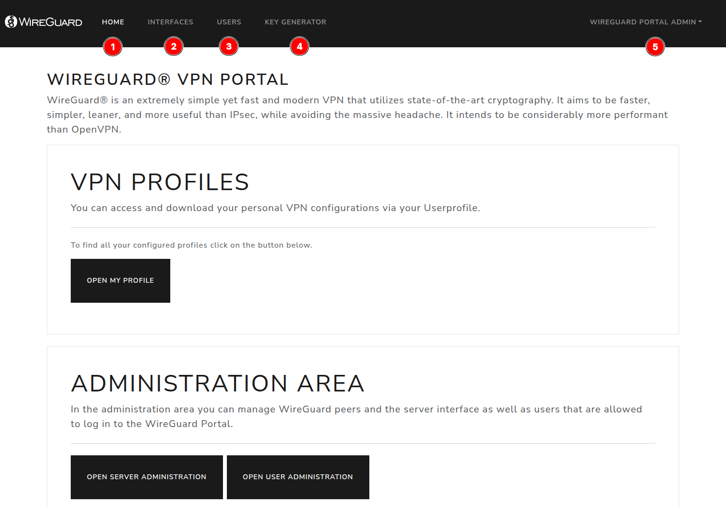 WireGuard Portal Web UI