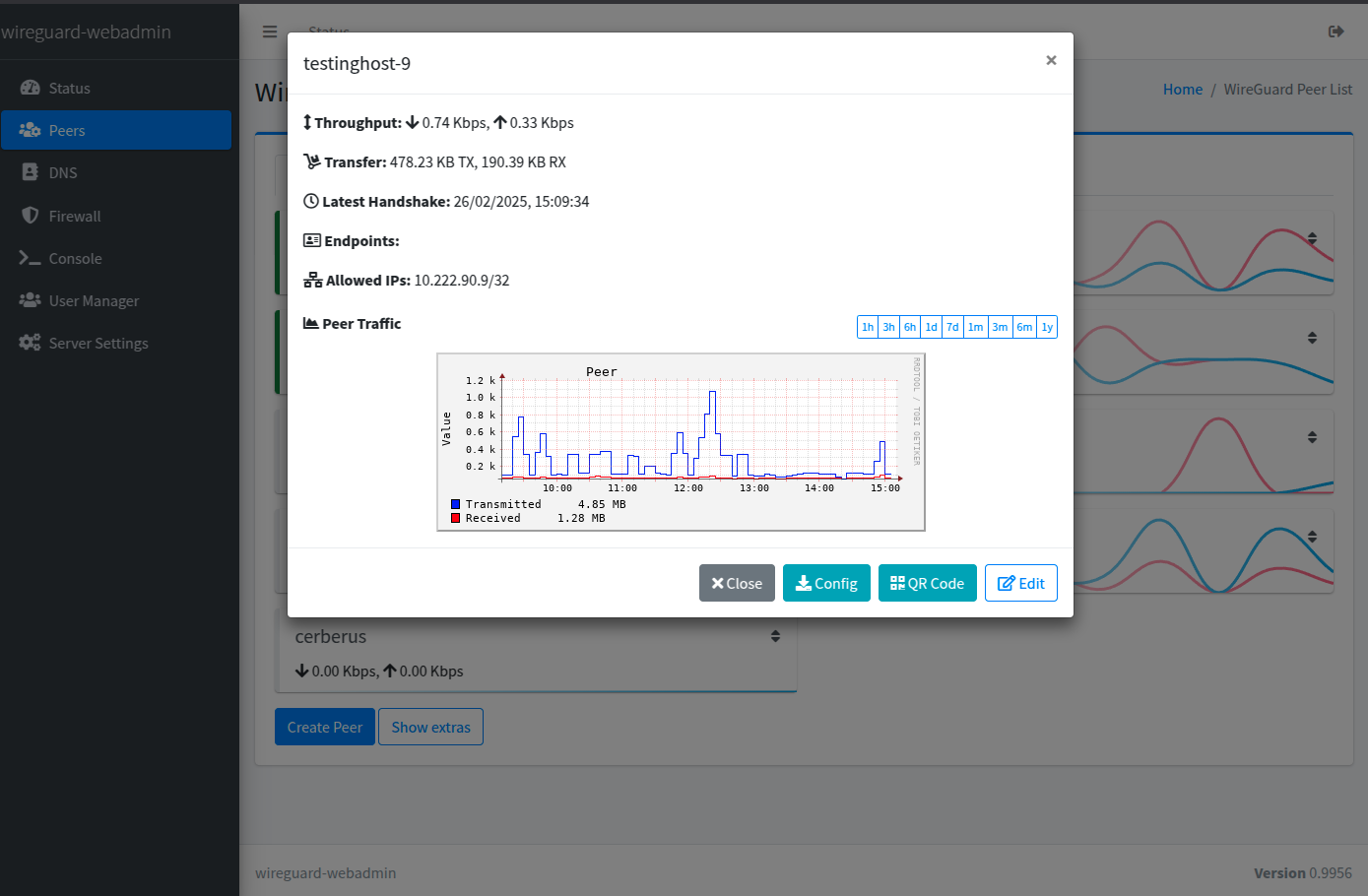 WireGuard Peer Details