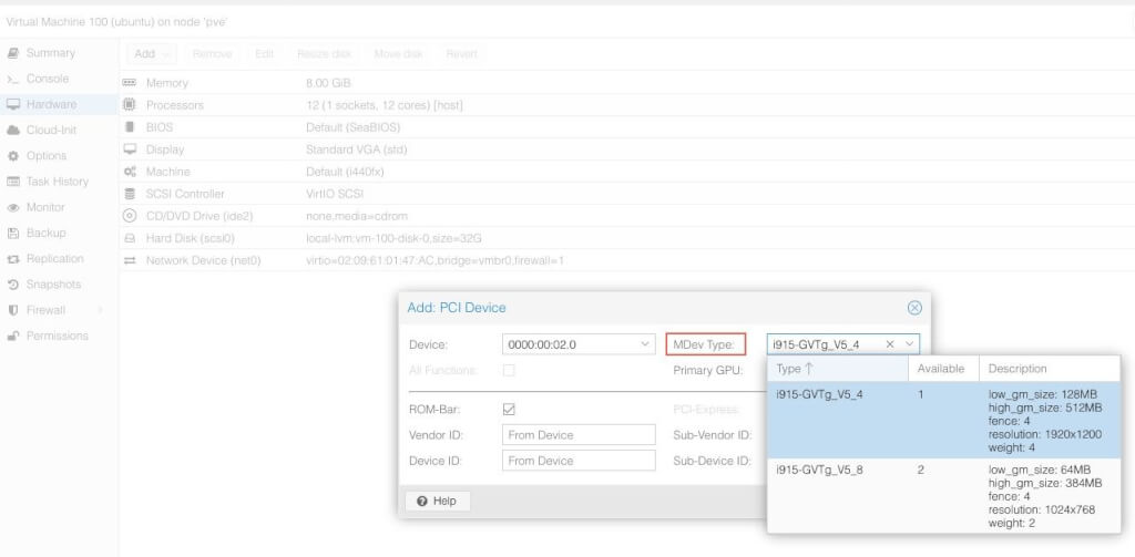 Add iGPU Split Mdev to VM